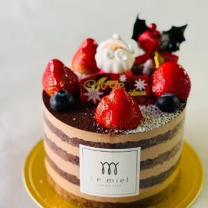 クリスマスチョコ生デコレーションケーキ